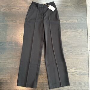 Quince Black crepe classic trouser Wide Leg Pants